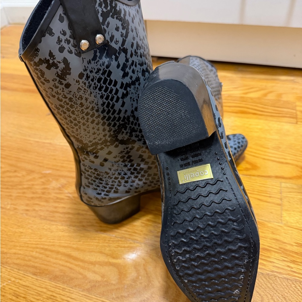 Capelli® Black Patterned Women's Rain Boots